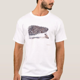 Hedgehog vild animal willife söt vattenfärg tee shirt