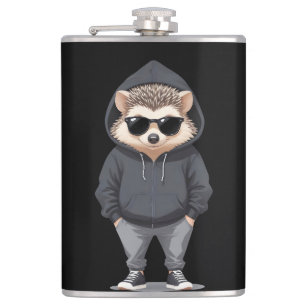 Hedgehog Wearing Hoodie Funny Coola Animal Vector Fickplunta