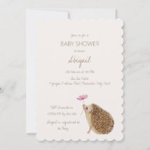 Hedgehog Woodland Forest Baby Shower