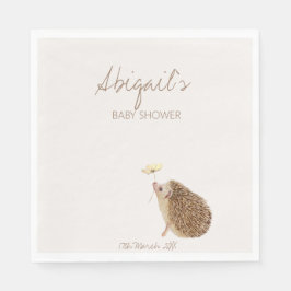 Hedgehog Woodland Forest Baby Shower Pappersservett