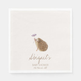 Hedgehog Woodland Forest Baby Shower Pappersservett