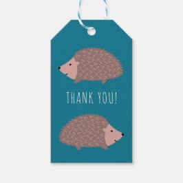 Hedgehog woodland Tack Presentetikett