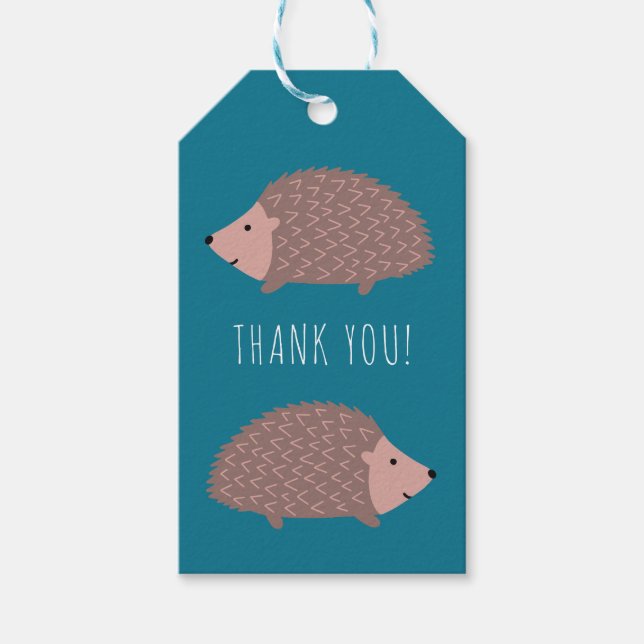 Hedgehog woodland Tack Presentetikett (Framsidan)