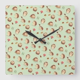 Hedgehog world fyrkantig klocka