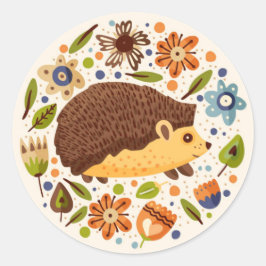 Hedgehog World hjärtdekal Runt Klistermärke
