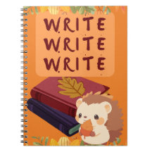 Hedgehog Writing Notebook for Writers and Authors