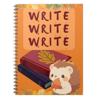 Hedgehog Writing Notebook for Writers and Authors Anteckningsbok