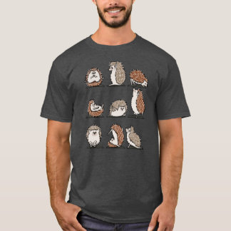 Hedgehog Yoga funny friends T Shirt