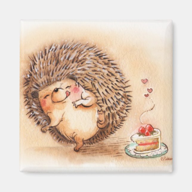 Hedgehog Yum Magnet (Framsidan)