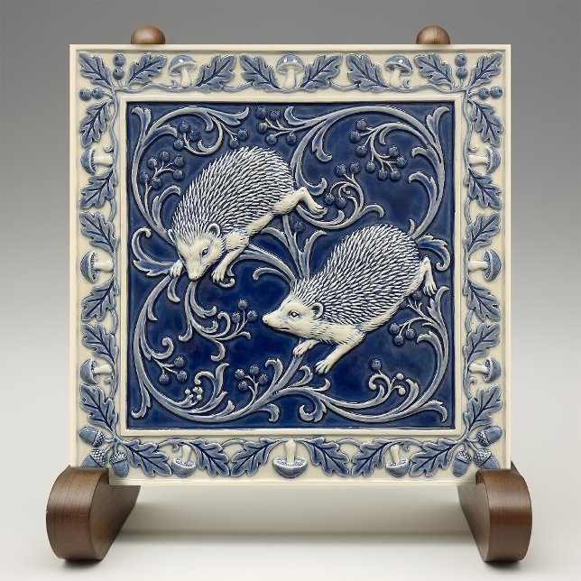 Hedgehogs Arts & Crafts Wall Decor Kakelplatta (Skapare uppladdad)