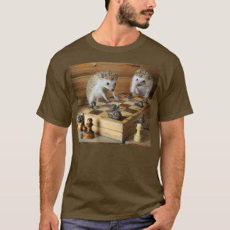 Hedgehogs chess-spelare t shirt
