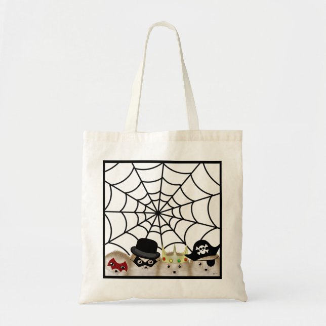 Hedgehogs Halloween Tote Bag Tygkasse (Framsidan)