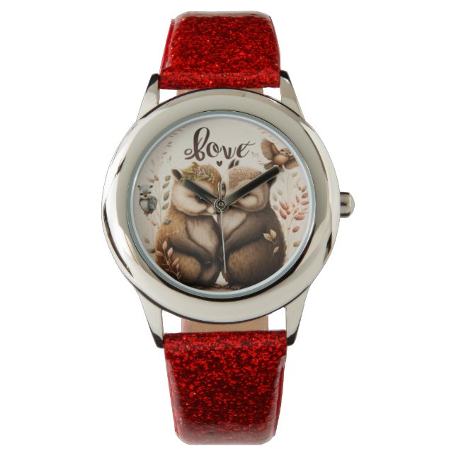 Hedgehogs i kärlek armbandsur (Framsida)