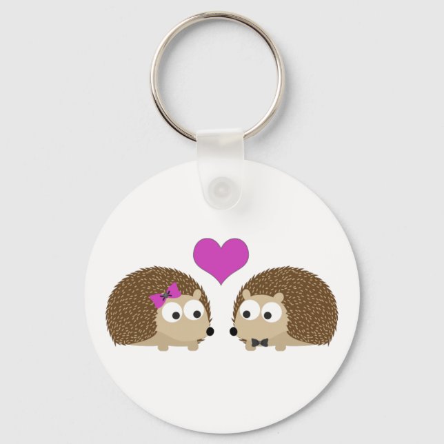 Hedgehogs i kärlek nyckelring (Framsida)