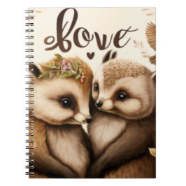 hedgehogs i kärlek poster anteckningsbok