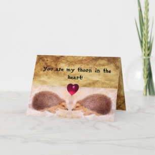 HEDGEHOGS I KÄRLEK Valentine Day Parchment Helgkort