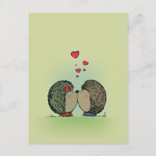 Hedgehogs i kärlek vykort
