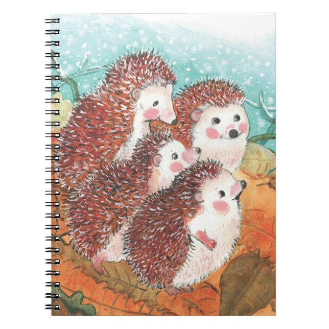 Hedgehogs Illustration Anteckningsbok (Framsidan)
