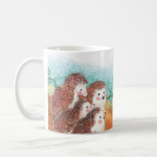 Hedgehogs Illustration Kaffemugg