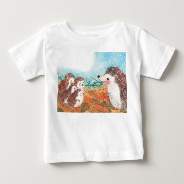 Hedgehogs Illustration T Shirt (Framsida)