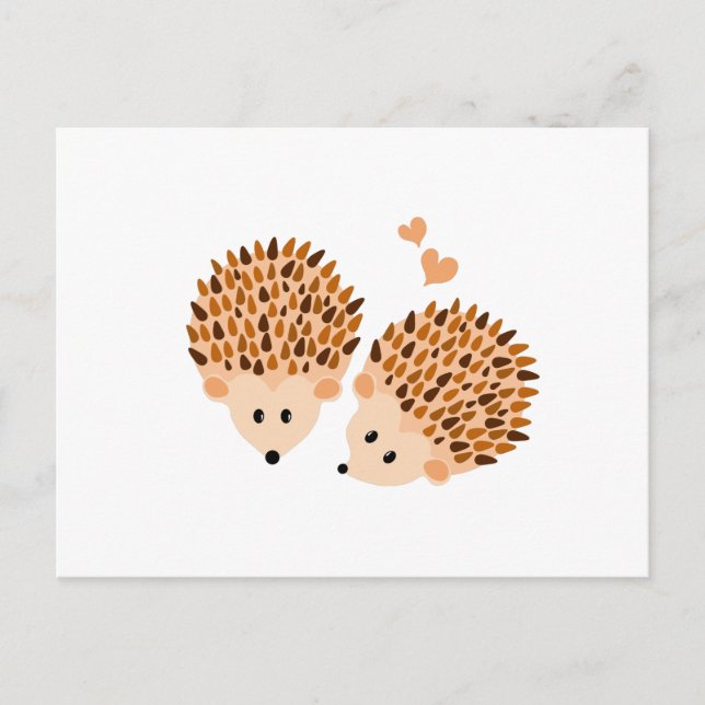 Hedgehogs illustration vykort (Framsida)