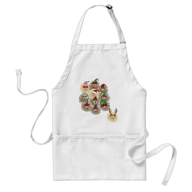 Hedgehogs Julfest Apron Förkläde (Framsidan)