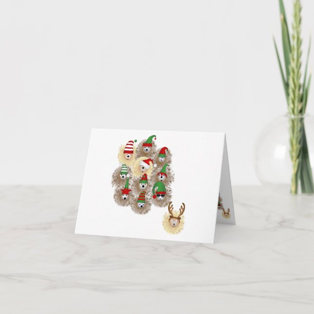 Hedgehogs Julfest Note Card Helgkort (Framsida)