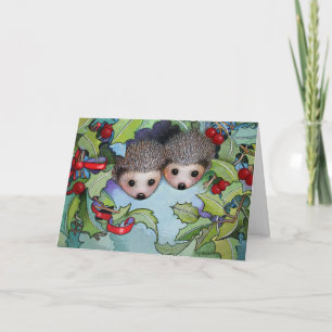 Hedgehogs julkort för Helgdag Helgkort