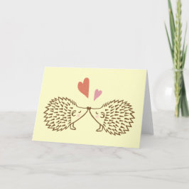 Hedgehogs Kiss Hearts I kärlek du Greeting Card Helgkort