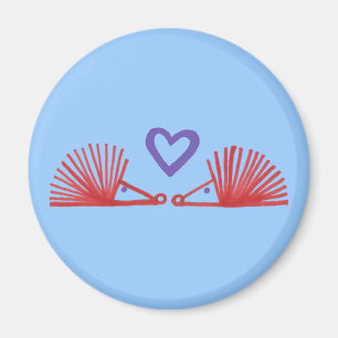 Hedgehogs med hjärta magnet