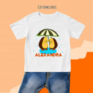 Hedgehogs med paraply t shirt