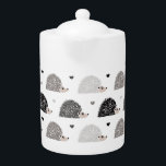 Hedgehogs och Hearts<br><div class="desc">Cute hedgehog och hjärta mönster. Grått,  brun och vit.</div>