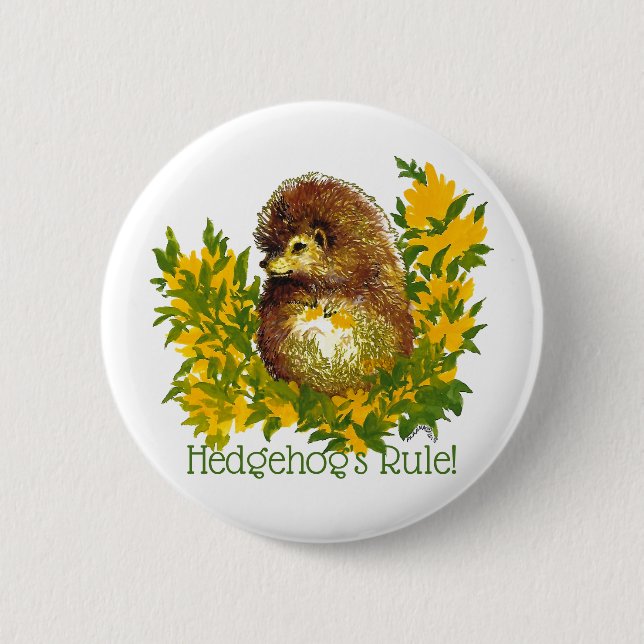 Hedgehogs Rule Finare Cute Lapel Shirt Jacka Knapp (Framsida)