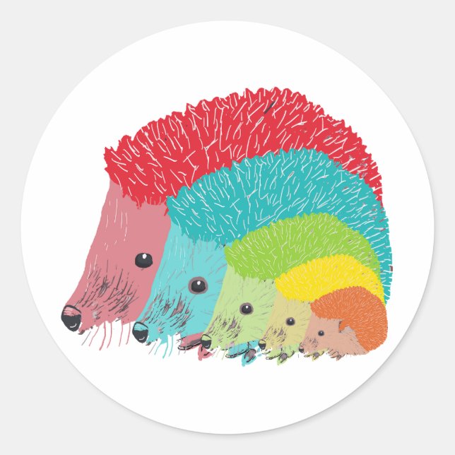 Hedgehogs Runt Klistermärke (Framsida)