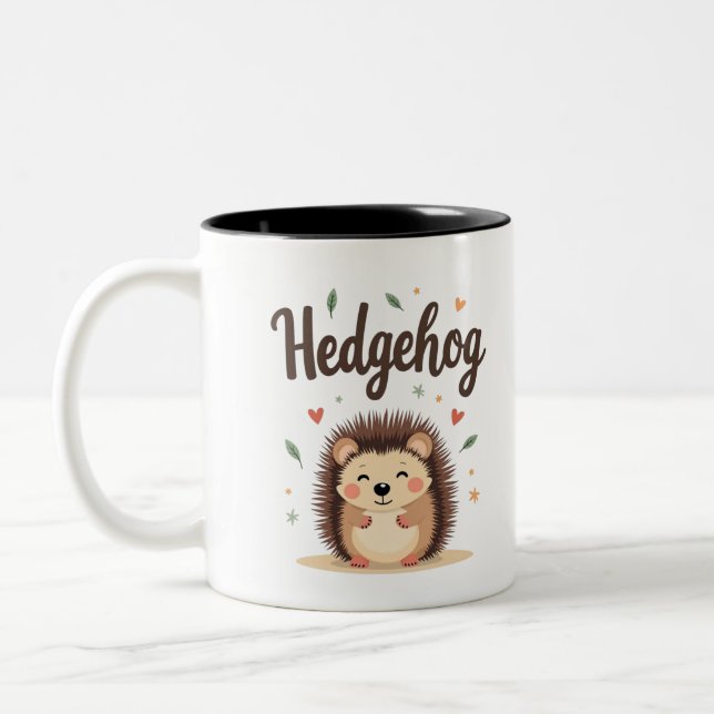 Hedgehogs: Small, Spiky och helt enkelt oemotstånd Två-Tonad Mugg (Vänster)