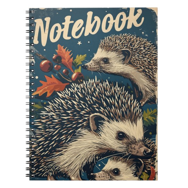 Hedgehogs Vintage Anteckningsbok (Framsidan)