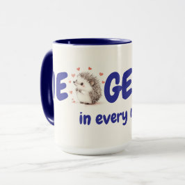 Hedgehugs! 15oz, Cute Anpassningsbar Hedgehog Coff Mugg