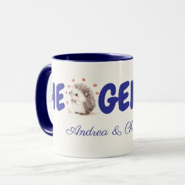Hedgehugs! Anpassningsbar Hedgehog Coffee Mugg, Te Mugg