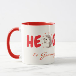 Hedgehugs! Cute Anpassningsbar Gift for Grandma. Mugg