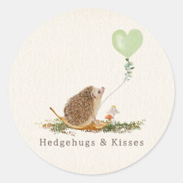 Hedgehugs & Kisses Hedgehog Classroom Valentine Runt Klistermärke