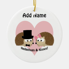 Hedgehugs och Kisses Hedgehog Couple Julgransprydnad Keramik