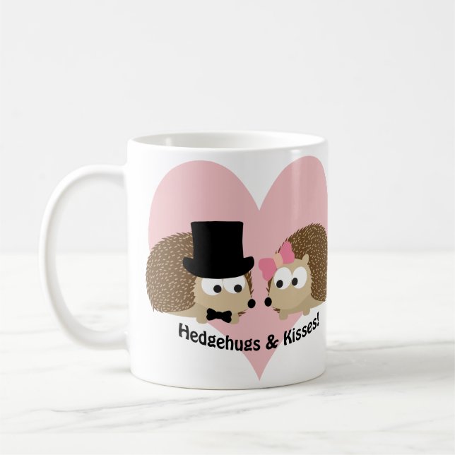 Hedgehugs och Kisses Hedgehog Couple Kaffemugg (Vänster)