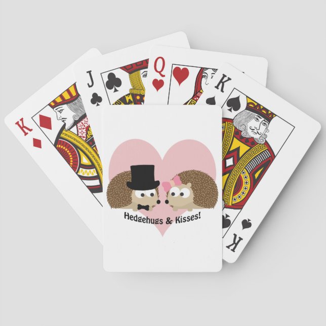 Hedgehugs och Kisses Hedgehog Couple Spelkort (Baksidan)