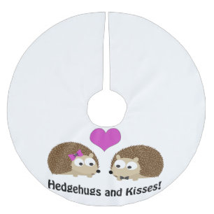 Hedgehugs och Kisses Hedgehog Kärlek Julgransmatta Borstad Polyester