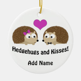 Hedgehugs och Kisses Hedgehog Kärlek Julgransprydnad Keramik