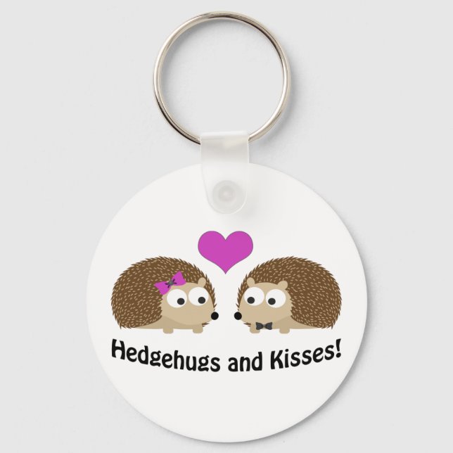 Hedgehugs och Kisses hedgehog kärlek Nyckelring (Framsida)