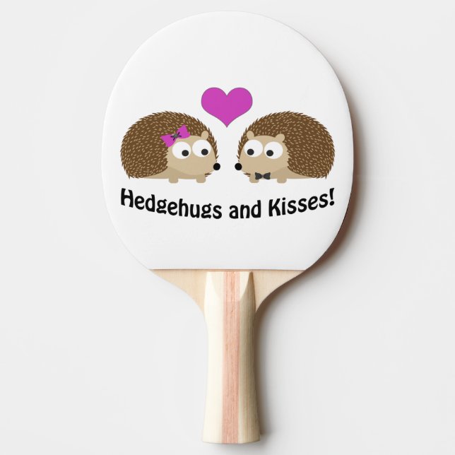 Hedgehugs och Kisses Hedgehog Kärlek Pingisracket (Framsidan)