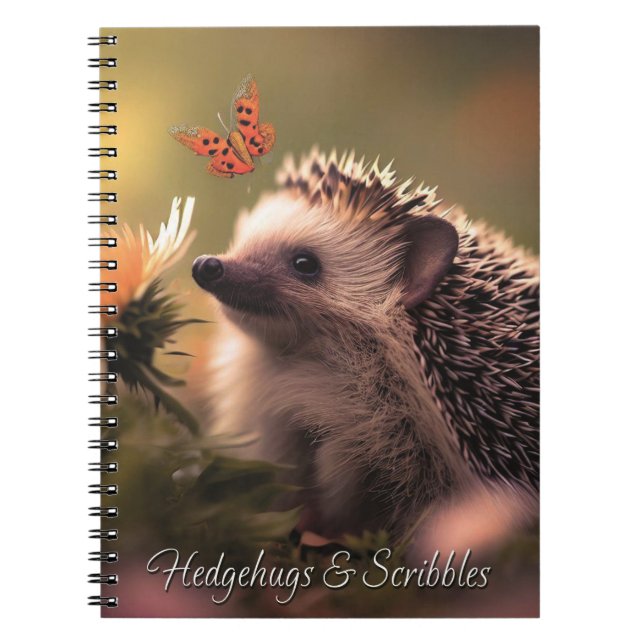 Hedgehugs & Scribbles Notebook Journal Anteckningsbok (Framsidan)