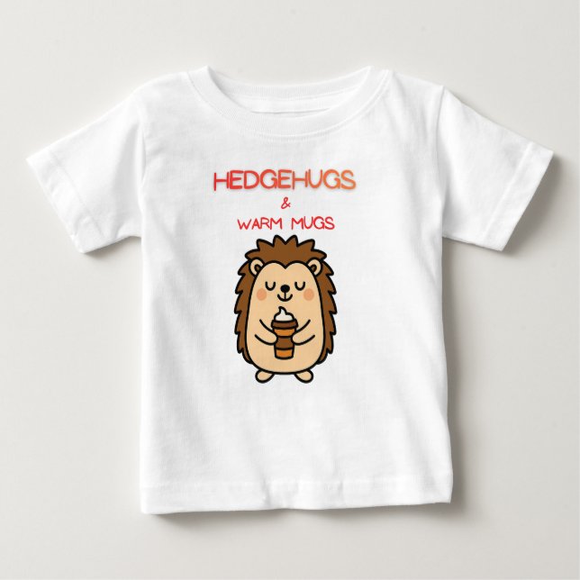 Hedgehugs & Warm Mugs – Cute Cozy Hedgehog Winter  T Shirt (Framsida)
