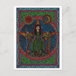 hedgewitch pentagram 001 spellcraft vykort